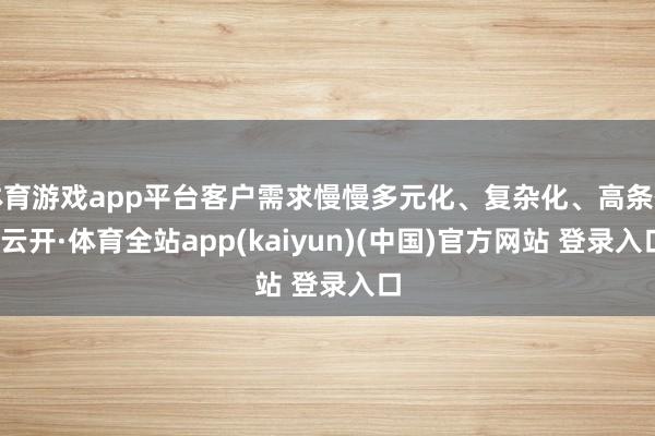 体育游戏app平台客户需求慢慢多元化、复杂化、高条件-云开·体育全站app(kaiyun)(中国)官方网站 登录入口