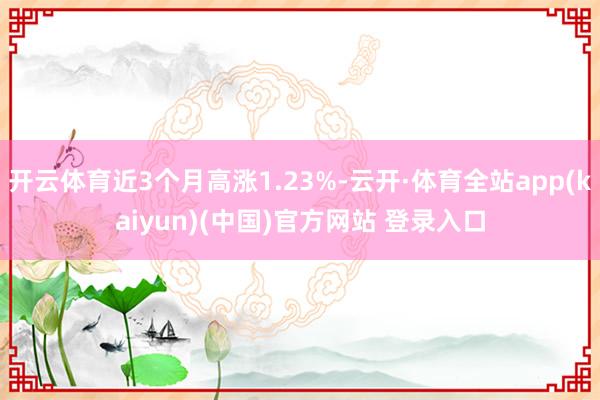 开云体育近3个月高涨1.23%-云开·体育全站app(kaiyun)(中国)官方网站 登录入口