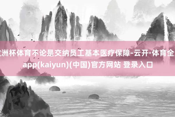 欧洲杯体育不论是交纳员工基本医疗保障-云开·体育全站app(kaiyun)(中国)官方网站 登录入口