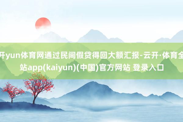 开yun体育网通过民间假贷得回大额汇报-云开·体育全站app(kaiyun)(中国)官方网站 登录入口